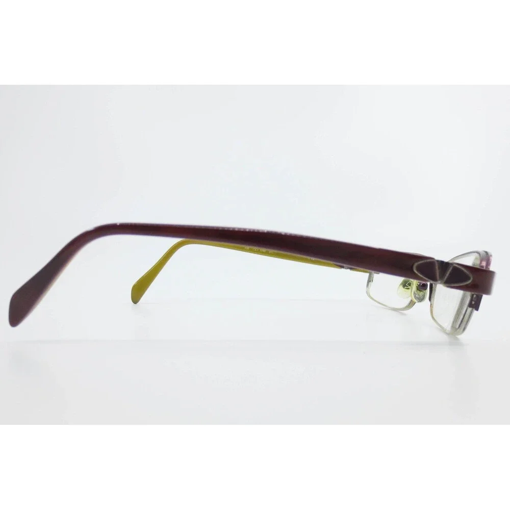 Valentino 5590 Eyeglasses Plum Purple Olive Green V Logo Rectangle Frames
